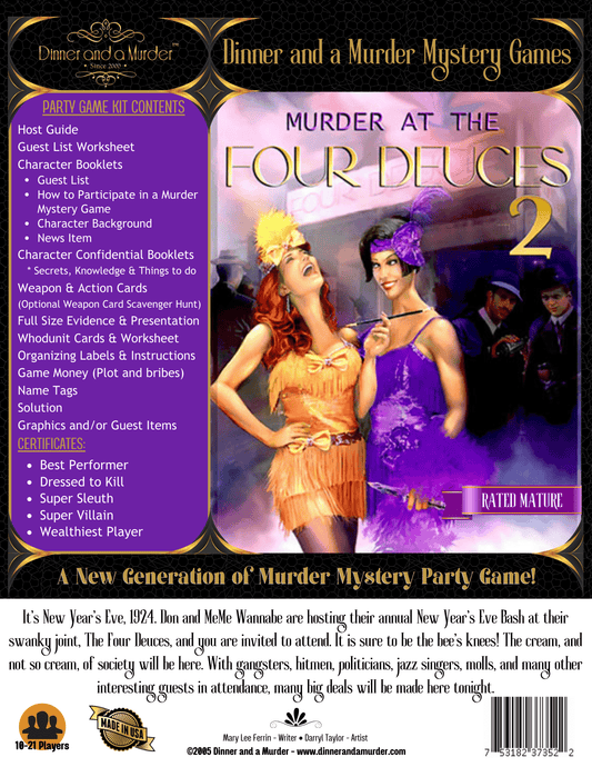 Murder at the Four Deuces 2 - M - #1 Extra Character Packet - Box - Dinner and a Murder