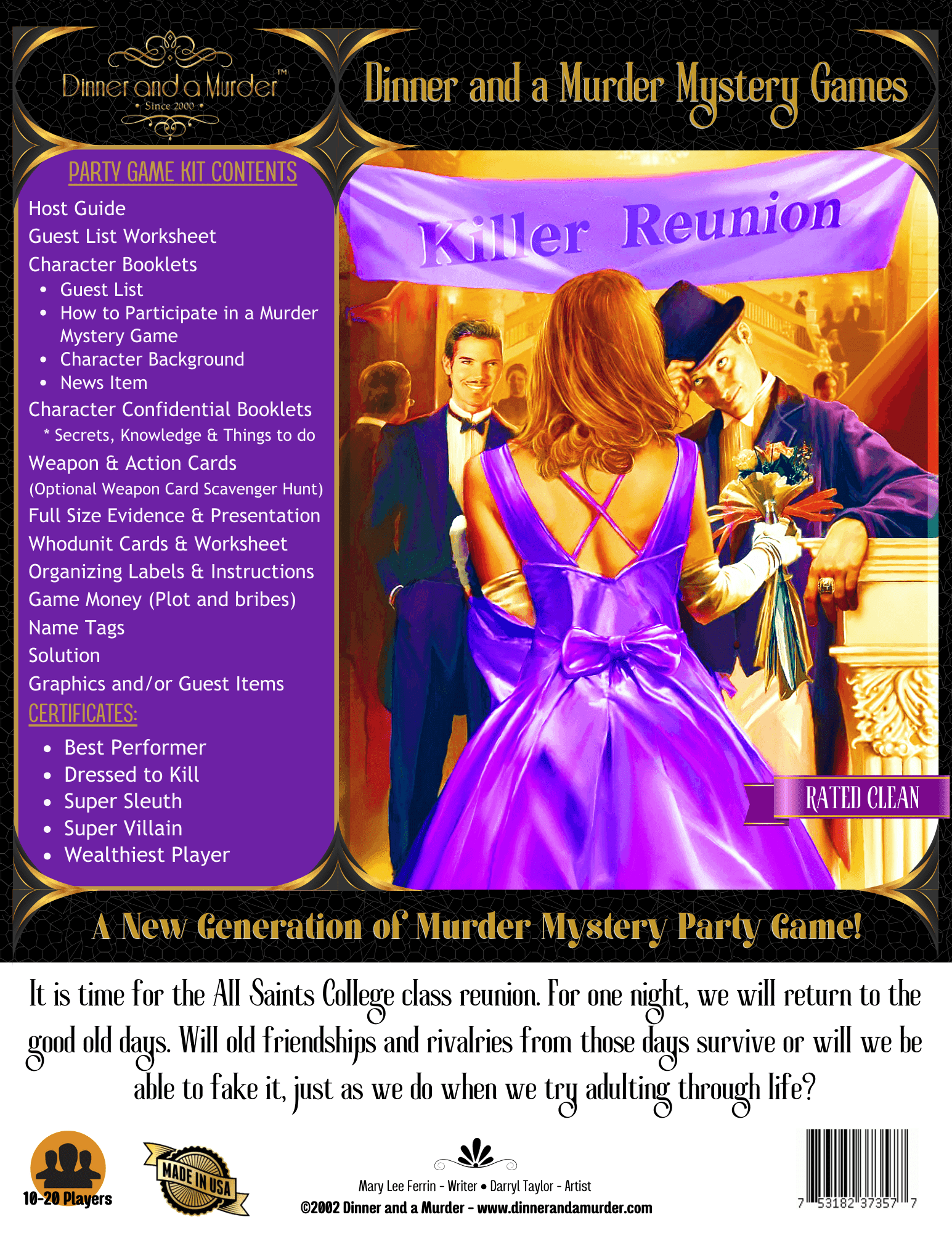 A Killer Reunion Murder Mystery Party Game - C - Box - Dinner and a Murder