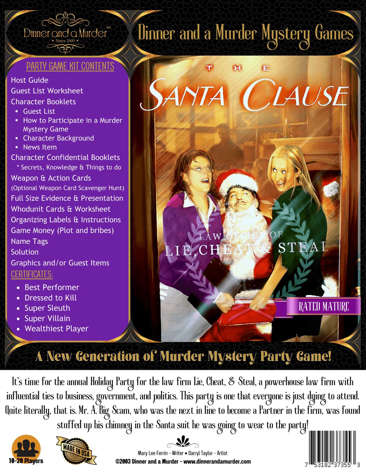 The Santa Clause Murder Mystery Party Game - M - Box - Dinner and a Murder