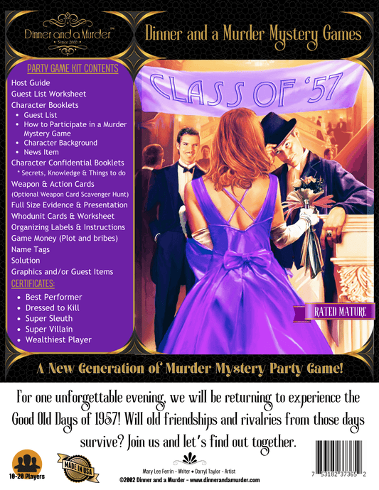 Class of 57 Murder Mystery Party Game - C - Box - Dinner and a Murder