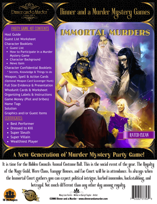 The Immortal Murders - C - Extra Character Packet - Box - Dinner and a Murder